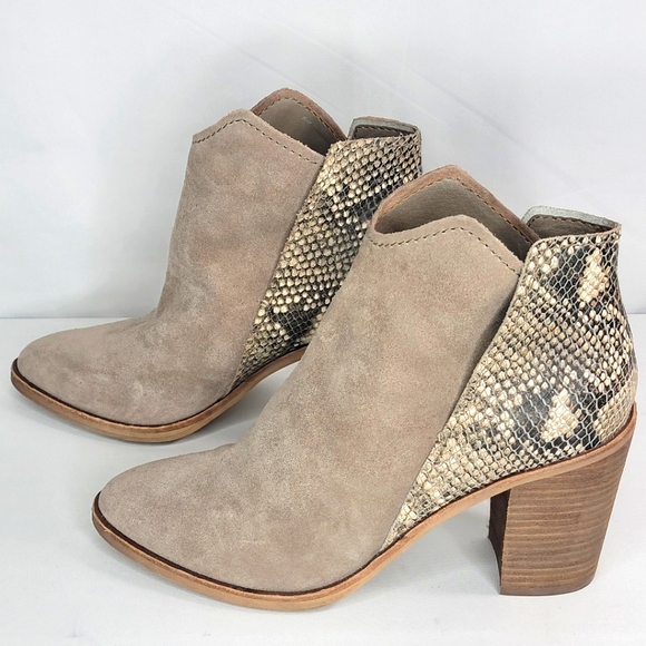 Dolce Vita Leather and Animal Print Booties Size 10. S1278 - Picture 2 of 6